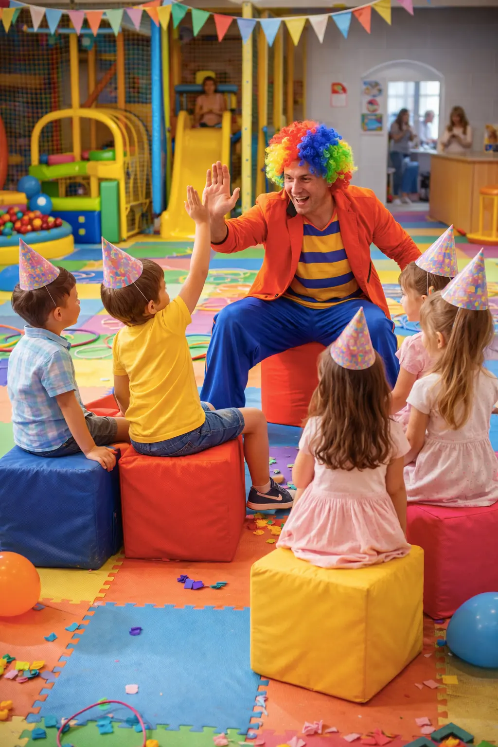 Merienda infantil sencilla con tarta y cierre ordenado
