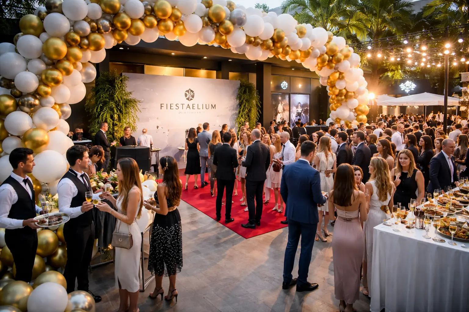 Inauguración de empresa con invitados y ambiente cuidado