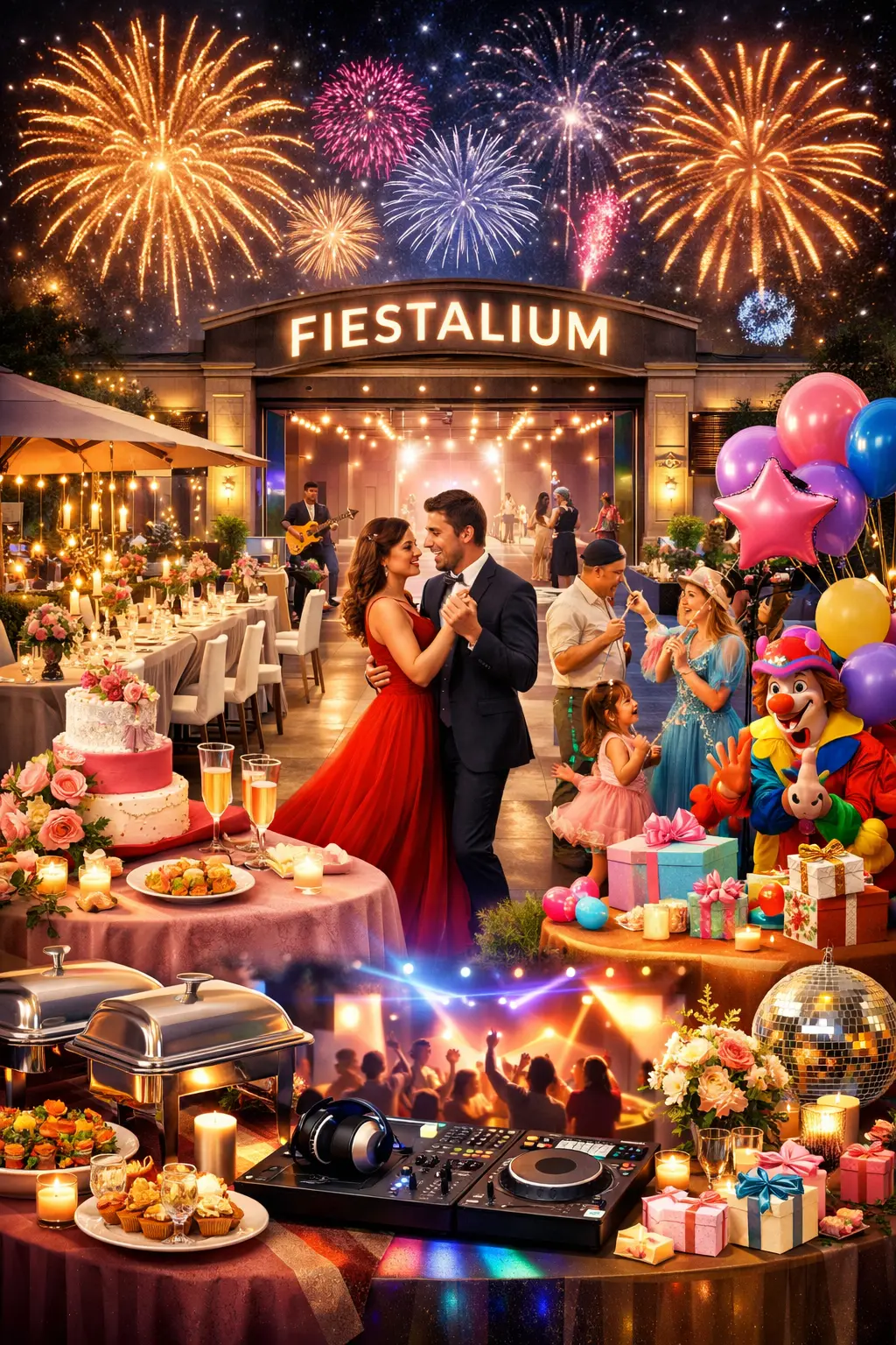 Fiestalium organiza fiestas y eventos con salas, servicios y planificación